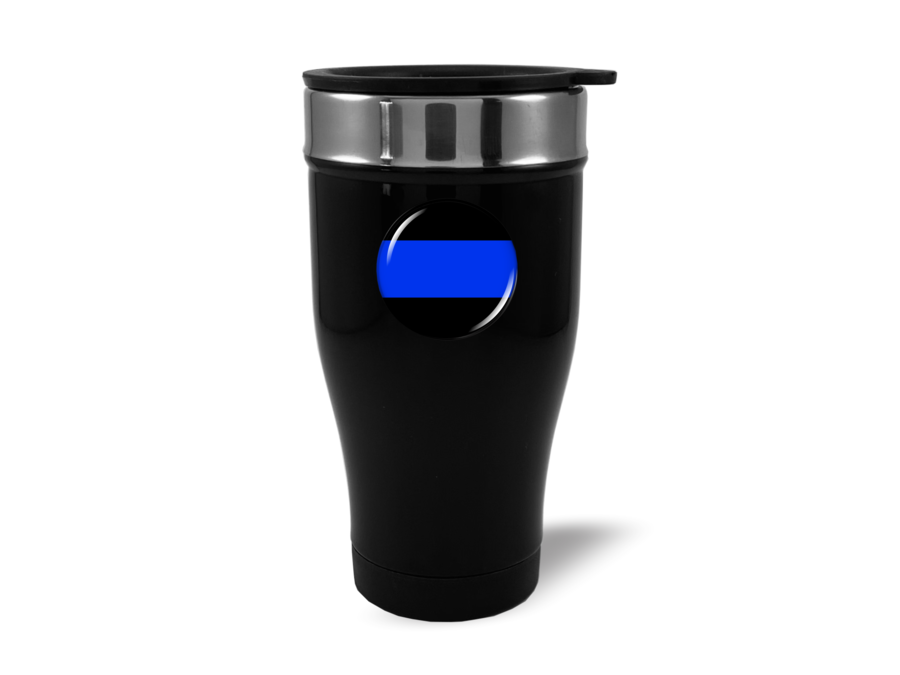 Travel Mug with Thin Blue Line Logo